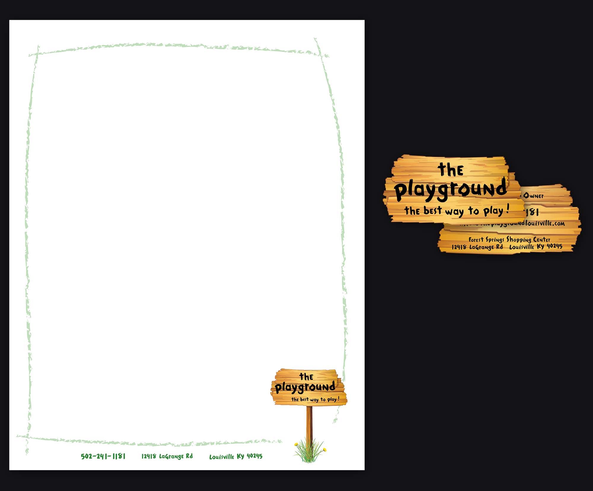 The Playground Letterhead and Business Cards